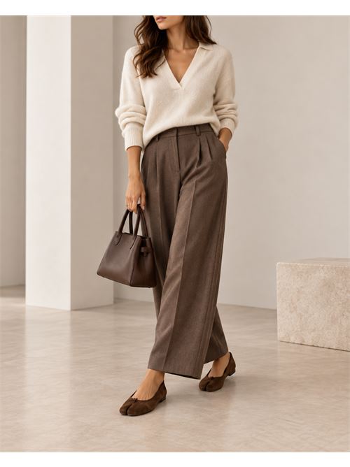 Ballerine dark brown in camoscio con fiocchetto IL LACCIO | EG3251CAMOSCIOKS DARK BROWN